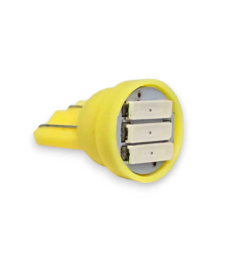 6246847741_svitlodiodna-lampa-t10 Світлодіодна лампа Т10 (W5W) 3SMD 7020 12V Жовта - Зображення 1