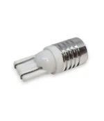 Світлодіодна лампа Т10 W5W 3SMD 5730 12V з лінзою, габарит + стробоскоп Біла - Зображення 3