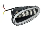 Led ПТФ протитуманні фари Daewoo Lanos Sens. ПТФ 5 лінз 50W з ДХО. Скло знімне. МЕТАЛ. Біле світло+ДХО - Зображення 3