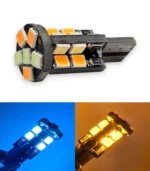 Світлодіодна двоколірна лампа Т10 W5W 20SMD 3030 12V Холодне біле та жовте світло