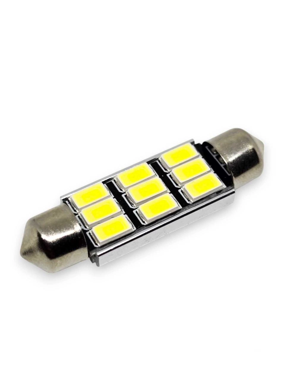 6310856594_svitlodiodna-lampa-c5w Світлодіодна лампа C5W Festoon 9SMD 5730 12V 41мм з обманкою - Зображення 1