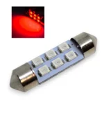 Світлодіодна лампа C5W Festoon 6SMD 3528 12 V 36 мм Червоний