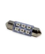 Світлодіодна лампа C5W Festoon 6SMD 3528 12 V 36 мм Червоний - Зображення 4