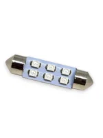 Світлодіодна лампа C5W Festoon 6SMD 3528 12 V 39 мм Червоний - Зображення 4