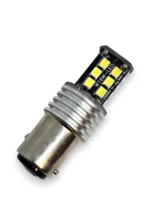 Світлодіодна лампа з цоколем 1157 BAY15d P21/5W 15SMD 2835 12V з обманкою та драйвером Біла - Зображення 5
