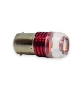 Світлодіодна лампа з цоколем 1156 BA15s P21W 3SMD 5630 12V Червона миготливий стробоскоп - Зображення 3