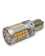 Світлодіодна лампа з цоколем 1156 BAU15s P21W 48SMD 3030 3400Lm 12V Жовтий с обманкою , Зміщений цоколь 150° - Зображення 3