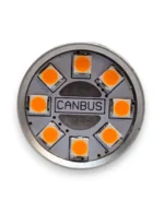 Світлодіодна лампа з цоколем 1156 BAU15s P21W 48SMD 3030 3400Lm 12V Жовтий с обманкою , Зміщений цоколь 150° - Зображення 8