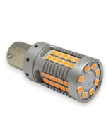 Світлодіодна лампа з цоколем 1156 BAU15s P21W 48SMD 3030 3400Lm 12V Жовтий с обманкою , Зміщений цоколь 150° - Зображення 9
