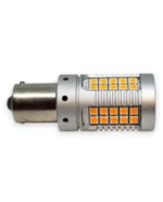 Світлодіодна лампа з цоколем 1156 BAU15s P21W 48SMD 3030 3400Lm 12V Жовтий с обманкою , Зміщений цоколь 150° - Зображення 7