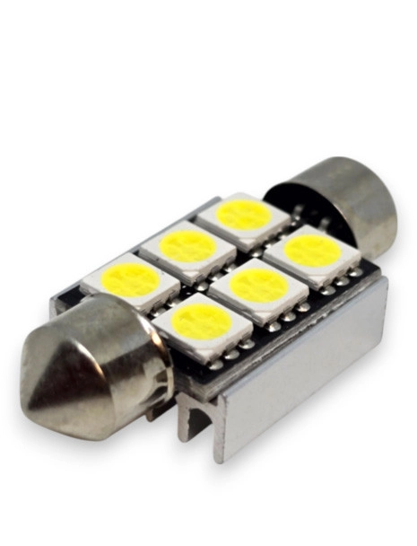 6432170057_svitlodiodna-lampa-c5w Світлодіодна лампа C5W Festoon 6SMD 5050 12V 36мм з обманкою - Зображення 1