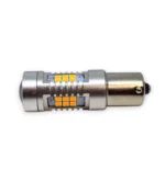 Світлодіодна лампа з цоколем 1156 21SMD 2835 12 V Жовтий з драйвером і лінзою зі зміщеним кріпленням - Зображення 2