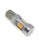 Світлодіодна лампа з цоколем 1156 21SMD 2835 12 V Жовтий з драйвером і лінзою зі зміщеним кріпленням - Зображення 5