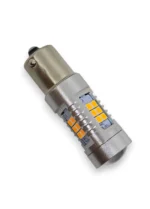 Світлодіодна лампа з цоколем 1156 21SMD 2835 12 V Жовтий з драйвером і лінзою зі зміщеним кріпленням - Зображення 3
