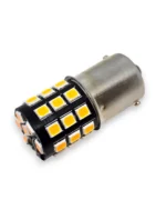 Світлодіодна лампа з цоколем 1156 BA15s P21W 33SMD 2835 10-30V з драйвером Жовта - Зображення 4