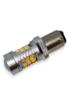 Світлодіодна лампа з цоколем 1157 BA15d P21/5W 28SMD 2835 12V Біла Жовта - Зображення 3