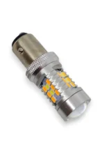 Світлодіодна лампа з цоколем 1157 BA15d P21/5W 28SMD 2835 12V Біла Жовта - Зображення 4