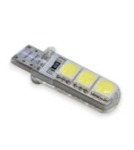 Світлодіодна лампа Т10 (W5W) 6SMD 5050 в силіконі, з обманкою Біла - Зображення 4