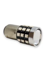 Світлодіодна лампа з цоколем 1157 BA15d P21/5W 33 SMD 2835 12V Червона з лінзою - Зображення 4