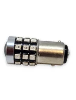 Світлодіодна лампа з цоколем 1157 BA15d P21/5W 33 SMD 2835 12V Червона з лінзою - Зображення 3
