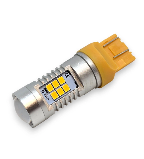 6533432538_svitlodiodna-lampa-7443 Світлодіодна лампа 7443 21SMD 2835 драйвер 12V з драйвером Жовта - Зображення 1