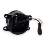 Світлодіодна балка протитуманна фара Led 3 лінзи кругла з ангельськими очима, поворотом і габаритом 90мм - Зображення 7