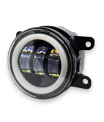 Світлодіодна балка протитуманна фара Led 3 лінзи кругла з ангельськими очима, поворотом і габаритом 90мм - Зображення 10