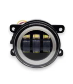 Світлодіодна балка протитуманна фара Led 3 лінзи кругла з ангельськими очима, поворотом і габаритом 90мм - Зображення 9