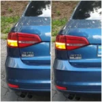 Жовті повороти в червоному ліхтарі Volkswagen 1156 BA15s P21W 80W CREE Жовта canbus для сертифікації - Зображення 2