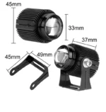 Комплект двоколірних протитуманних балок, додаткових фар Led Lens Mini Білий Жовтий - Зображення 3