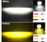 Світлодіодна двоколірна протитуманні фари Led кругла 2 дюйма (50х45мм) Білий Жовтий - Зображення 3