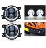 Світлодіодна протитуманні фари Led кругла 4 дюйма (10 см) з ангельськими очками і поворотом
