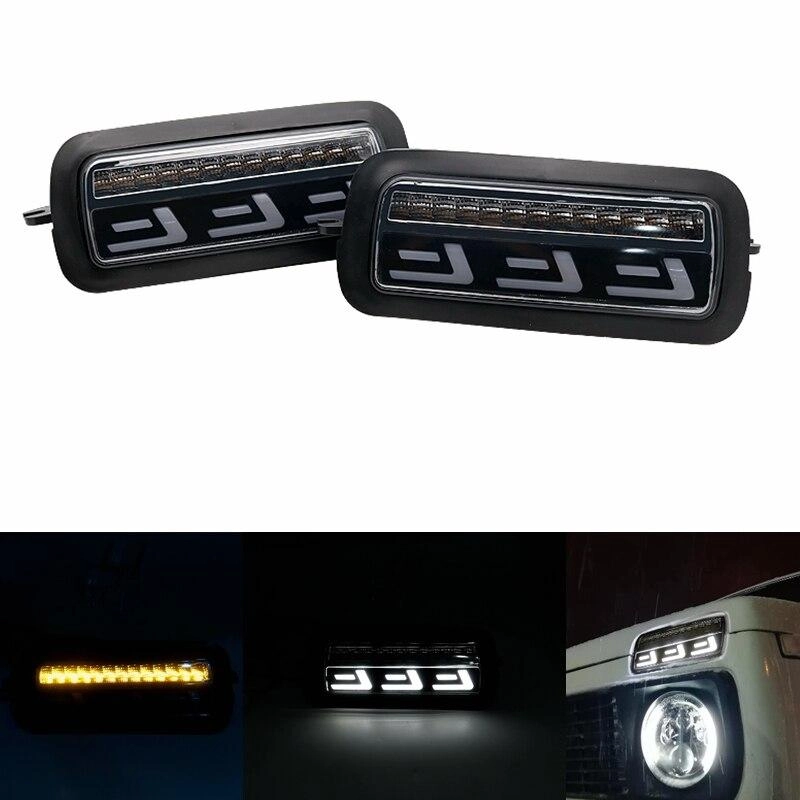 3366517166_svitlodiodni-pidfarniki-12w Світлодіодні підфарники LED НА LADA NIVA 4X4 URBAN 3 режиму (габарит, ДГЗ і біжить поворот) - Зображення 1