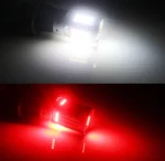 Світлодіодна лампа 7440 T20 W21 W3x16q 119SMD 2016 обманка 12V Біла Червона (Двоколірна) - Зображення 5