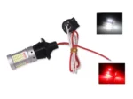 Світлодіодна лампа 7440 T20 W21 W3x16q 119SMD 2016 обманка 12V Біла Червона (Двоколірна) - Зображення 3