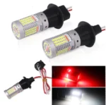 Світлодіодна лампа 7440 T20 W21 W3x16q 119SMD 2016 обманка 12V Біла Червона (Двоколірна)