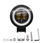 Світлодіодна додаткова протитуманна балка, фара Led ближнє світло кругла БІЛИЙ ЖОВТИЙ - Зображення 4