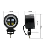 Світлодіодна додаткова протитуманна балка, фара Led ближнє світло кругла БІЛИЙ ЖОВТИЙ - Зображення 6