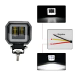 Світлодіодна додаткова протитуманна балка, фара Led ближнє світло квадратна БІЛИЙ ЖОВТИЙ - Зображення 4