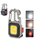 Ліхтарик акумуляторний кишеньковий 7 режимів роботи, карабін, викрутки, водонепроникний з магнітом