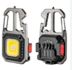 Ліхтарик акумуляторний кишеньковий 7 режимів роботи, карабін, викрутки, водонепроникний з магнітом - Зображення 2