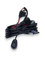 Комплект проводки, проводів з кнопкою та реле підключення світлодіодної фари, LED балоки з кнопкою на одну балку