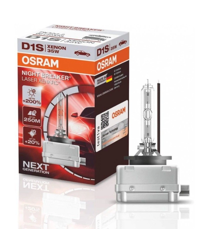 5842041263_ksenonova-lampa-osram Ксенонова лампа Osram D1S Xenarc Night Breaker Laser D1S 85V 35W 66140XNL - Зображення 1