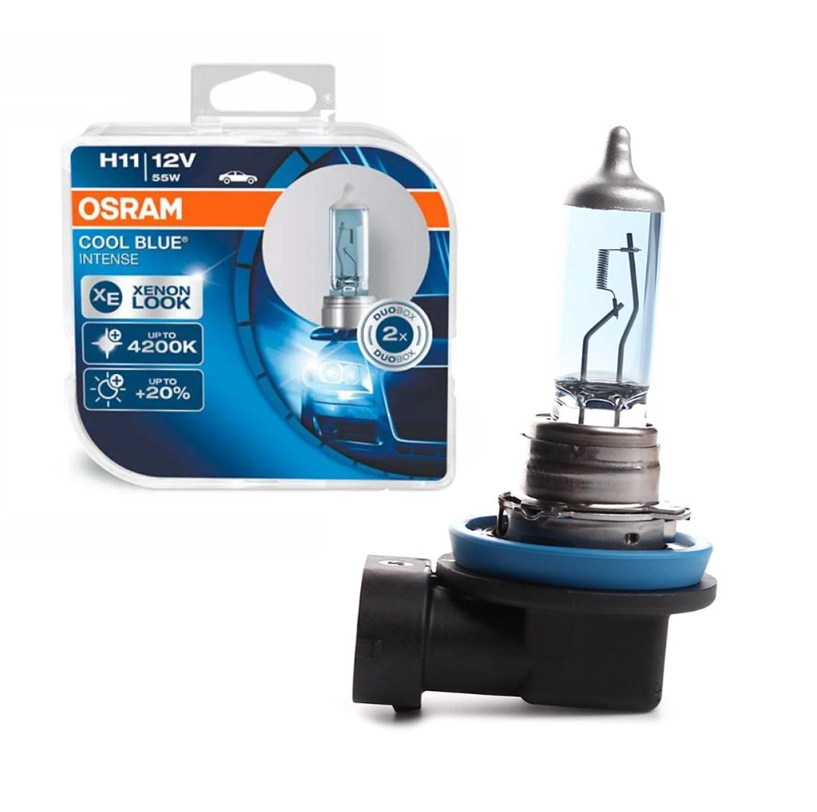 5846340081_galogenna-lampa-osram Галогенна лампа Osram H11 Cool Blue Intense 64211CBI HCB 12V 55W - Зображення 1
