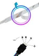 Світлодіодна стрічка 12V 60 SMD 5050 RGB герметична, відрізна 1 метр - Зображення 3