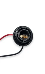 Патрон роз'єм цоколь під лампу P21W 1156 BAU15s пластиковий із проводами. Одноконтактний патрон ЗІ ЗМІЩЕННЯМ - Зображення 2