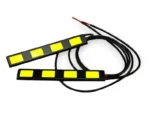 Денні ходові вогні DRL ДХО 12V 4 COB 403C Біле світло 123*18мм комплект 2 шт.