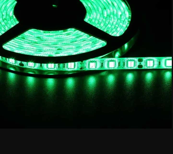 5914839726_svitlodiodna-strichka-60 Світлодіодна стрічка 60 SMD на метр 5050 12V Зелена 5 метрів / бухта самоклеящаяся - Зображення 1