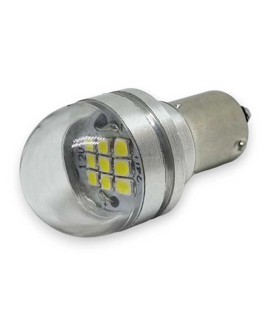 5944966884_svitlodiodna-lampa-iz Світлодіодна лампа із цоколем 1156 BA15s P21W 9SMD 3030 12-24V Біла 9W Зроблено в УКРАЇНІ! - Зображення 1