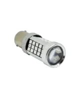 Світлодіодна лампа з цоколем 1156 BAU15s 66SMD 2835 12V Жовта з лінзою, цоколь зі зміщенням 1320Lm - Зображення 5